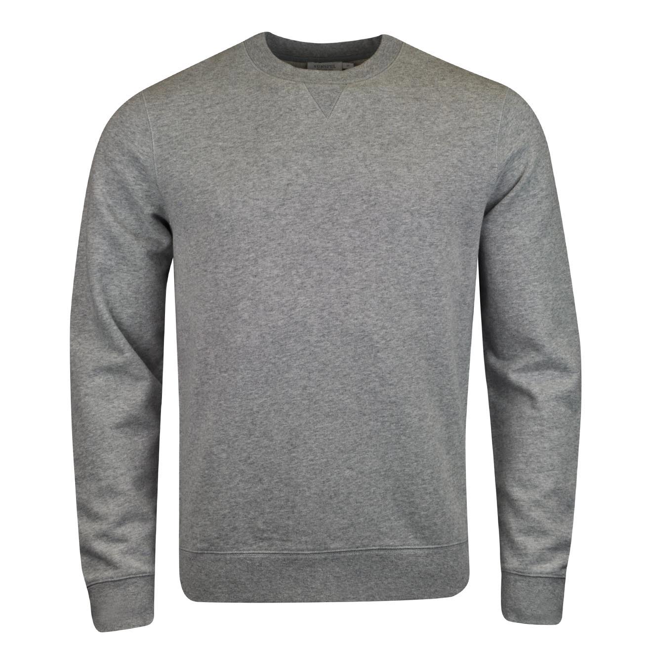 Sunspel Sweatshirt Grey Melange | Sporting Lodge