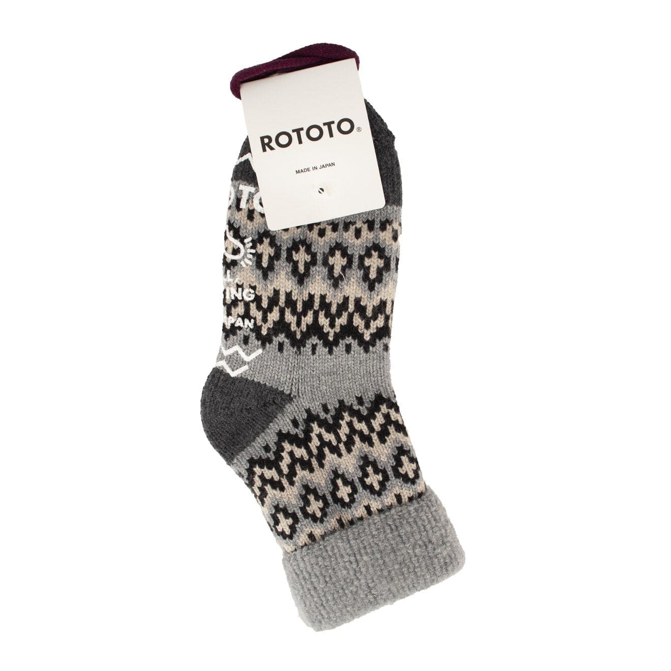 RoToTo Comfy Room Socks Nordic Grey | The Sporting Lodge