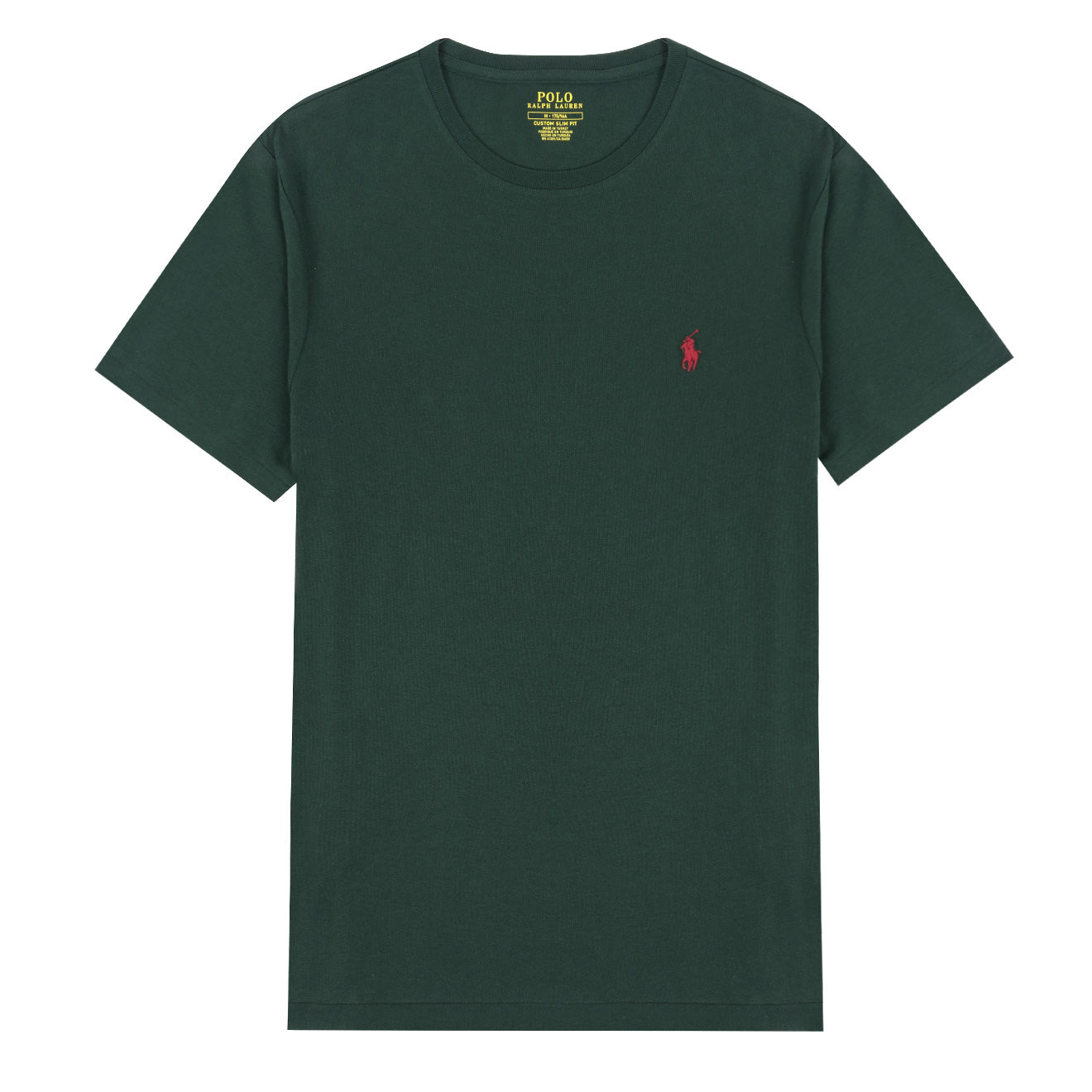 Polo Ralph Lauren Custom Slim Fit Cotton T-Shirt College Green | The ...